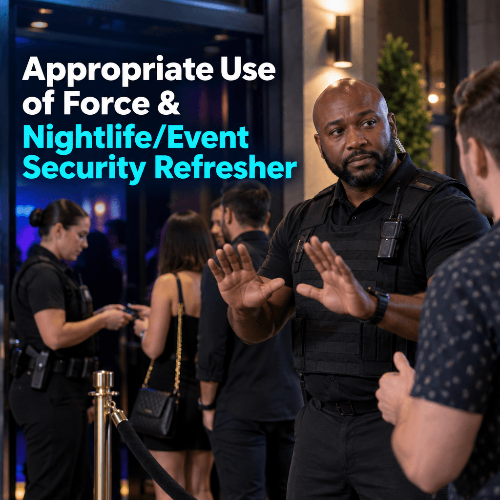 Appropriate Use of Force & Nightlife/Event Security Refresher